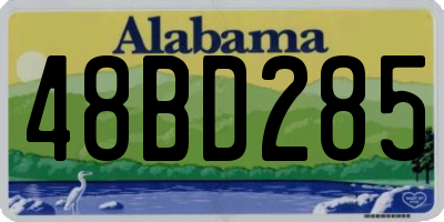 AL license plate 48BD285