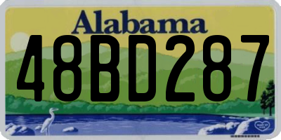 AL license plate 48BD287