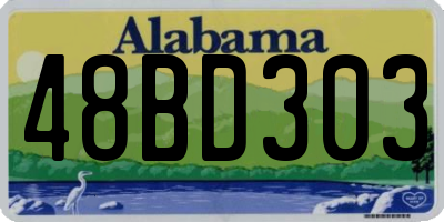 AL license plate 48BD303