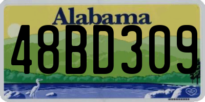 AL license plate 48BD309