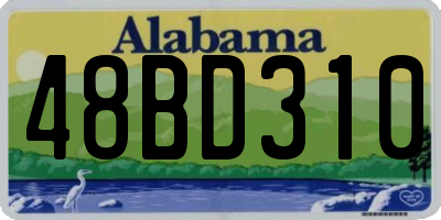 AL license plate 48BD310