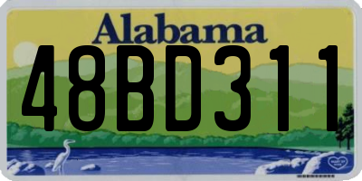 AL license plate 48BD311