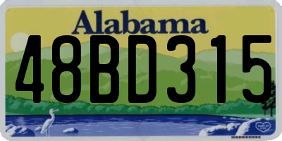 AL license plate 48BD315