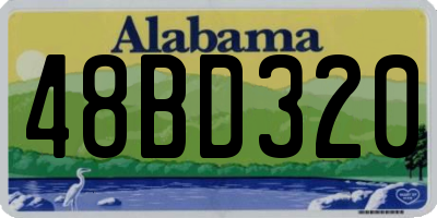 AL license plate 48BD320