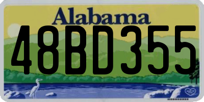 AL license plate 48BD355