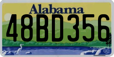 AL license plate 48BD356