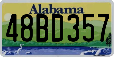 AL license plate 48BD357