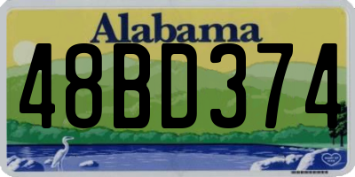 AL license plate 48BD374