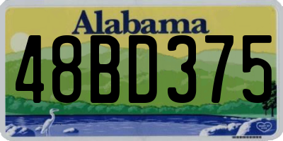 AL license plate 48BD375