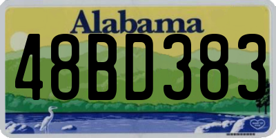 AL license plate 48BD383