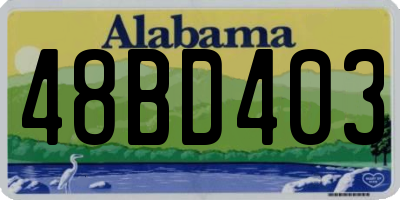 AL license plate 48BD403