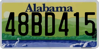 AL license plate 48BD415