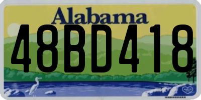 AL license plate 48BD418