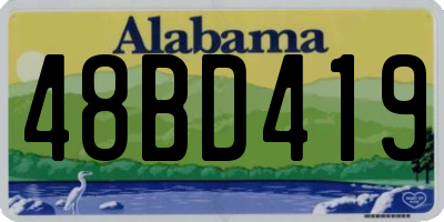 AL license plate 48BD419