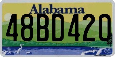 AL license plate 48BD420