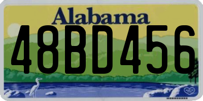 AL license plate 48BD456