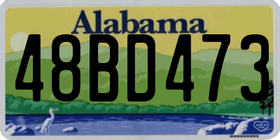 AL license plate 48BD473