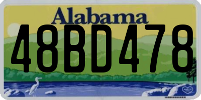 AL license plate 48BD478