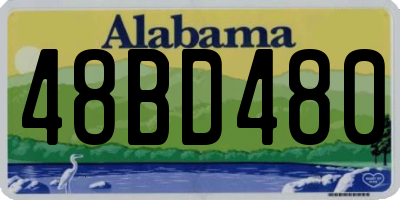AL license plate 48BD480