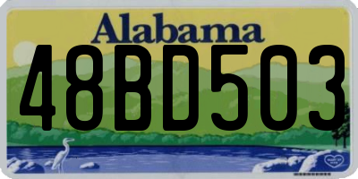 AL license plate 48BD503