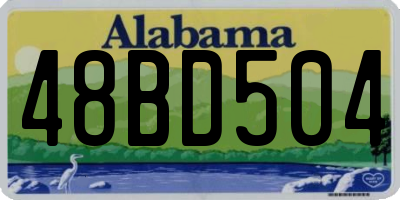 AL license plate 48BD504
