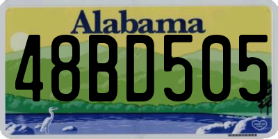 AL license plate 48BD505