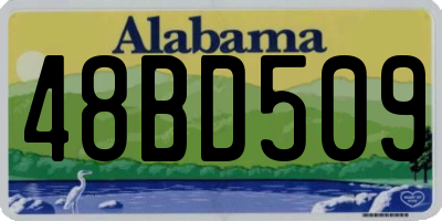 AL license plate 48BD509