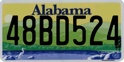AL license plate 48BD524