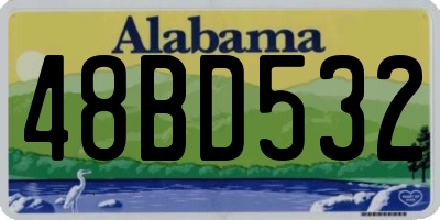 AL license plate 48BD532