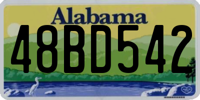 AL license plate 48BD542