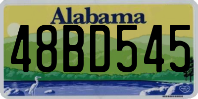AL license plate 48BD545