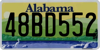 AL license plate 48BD552