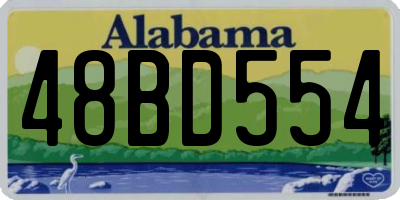 AL license plate 48BD554