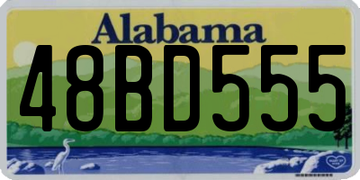 AL license plate 48BD555
