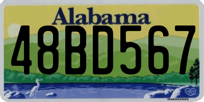 AL license plate 48BD567