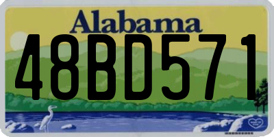 AL license plate 48BD571
