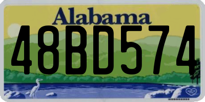 AL license plate 48BD574