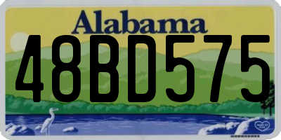 AL license plate 48BD575