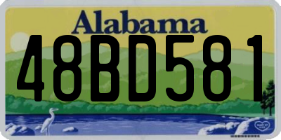 AL license plate 48BD581