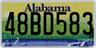 AL license plate 48BD583