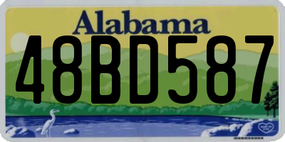 AL license plate 48BD587