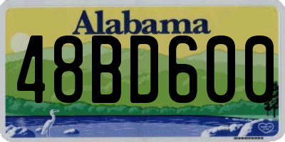 AL license plate 48BD600