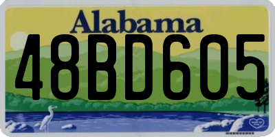 AL license plate 48BD605