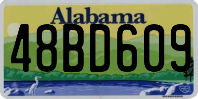 AL license plate 48BD609