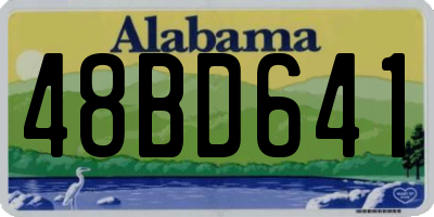 AL license plate 48BD641