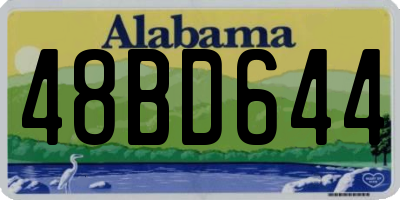 AL license plate 48BD644