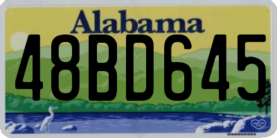 AL license plate 48BD645