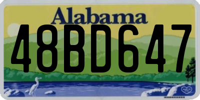 AL license plate 48BD647