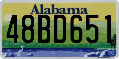 AL license plate 48BD651