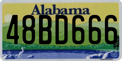 AL license plate 48BD666